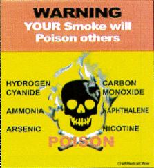 Jamaica 2013 ETS general - secondhand smoke, poison symbol (back)